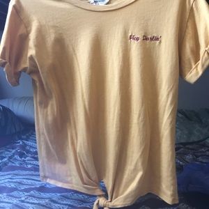 Mustard yellow cropped top